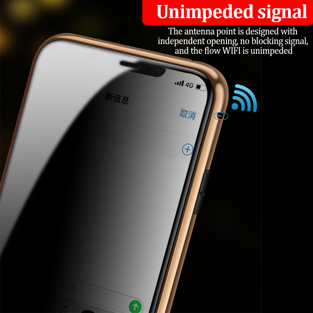 Privacy Magnetische Gehard Glas Case voor iPhone