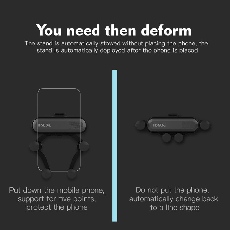 Gravity Car phone Holder For iphone X Xs Max Samsung S9 in Car Air Vent