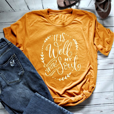 Image of Women's It Is Well With My Soul Short Sleeve T-Shirt