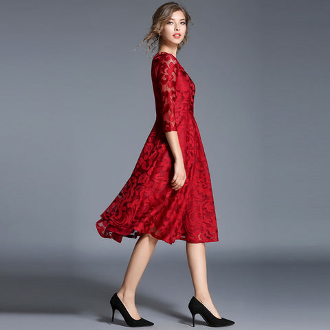 Image of Elegant Slim Ladies Party Dress