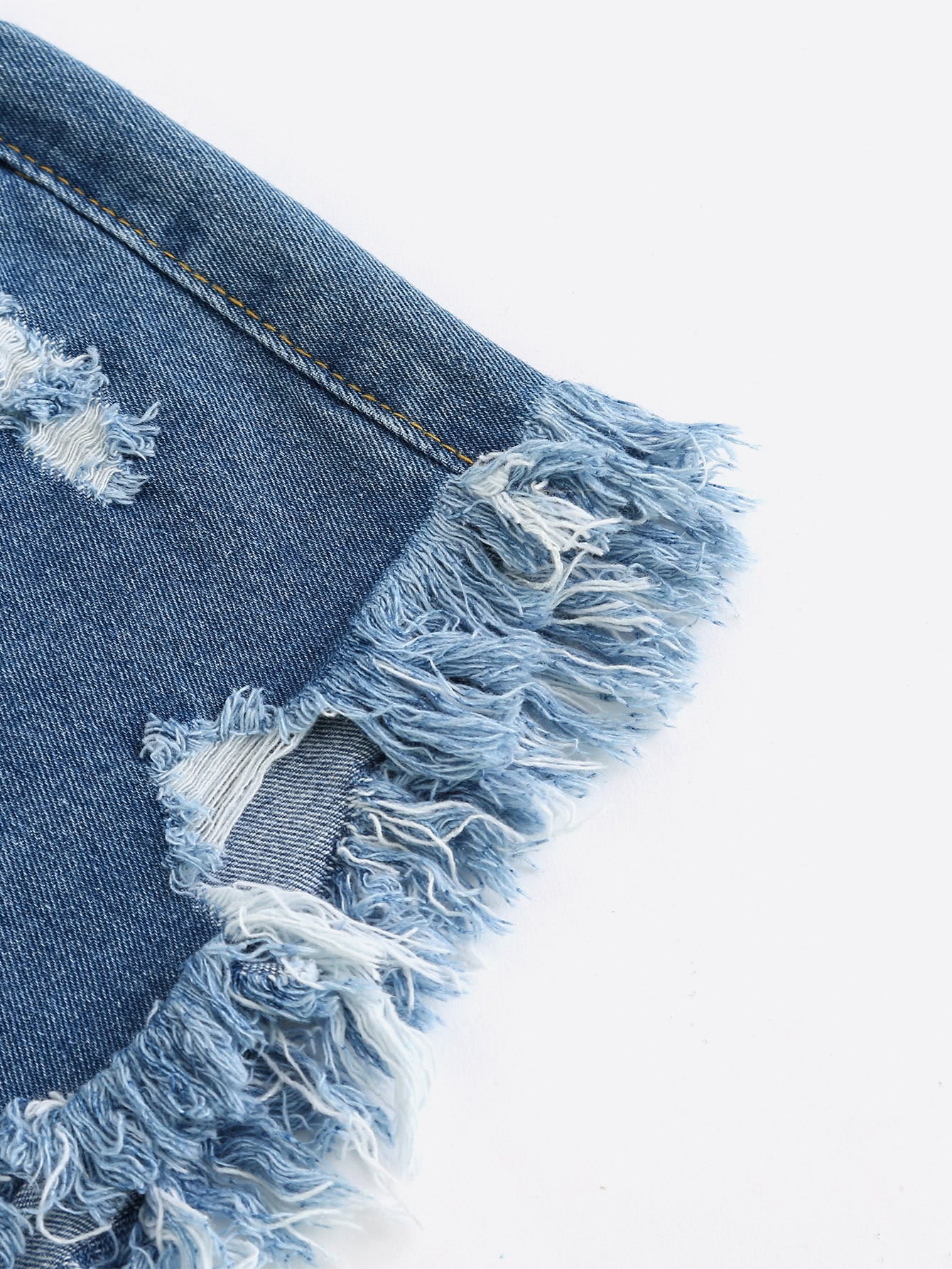 Distressed  Denim Shorts