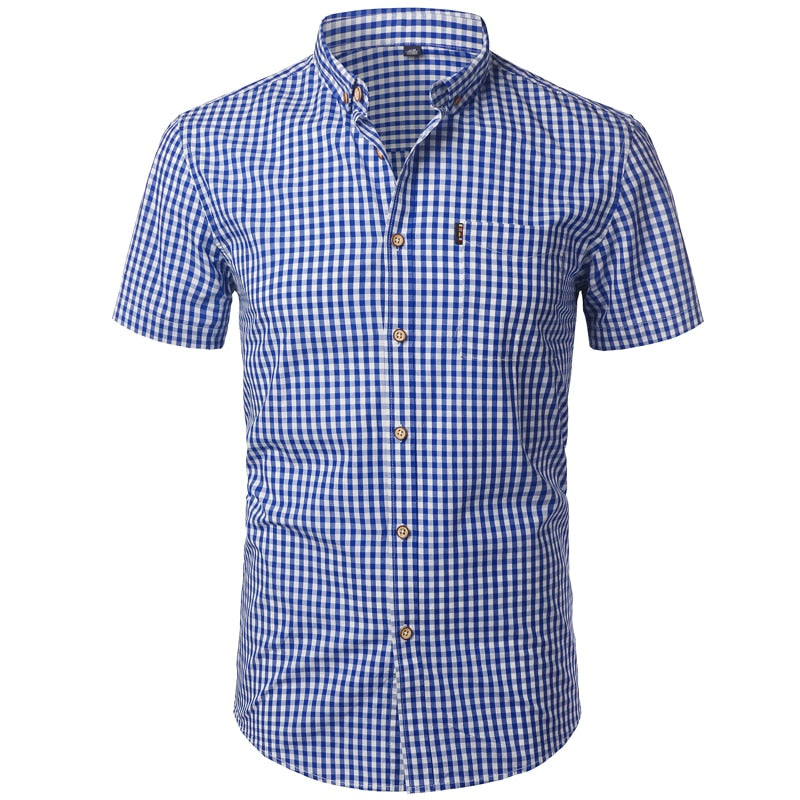 Short Sleeve Cotton Mens Dress Shirts