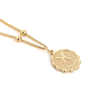 Constellations Flower Tag Necklace for Women