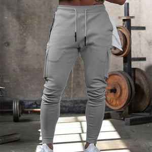 Man Gyms Workout Fitness Cotton Trousers