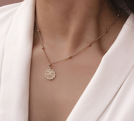 Constellations Flower Tag Necklace for Women