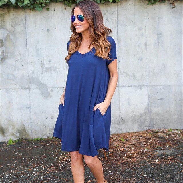 Women Casual Short Sleeve Dress