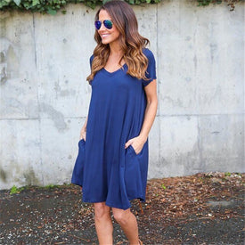 Women Casual Short Sleeve Dress