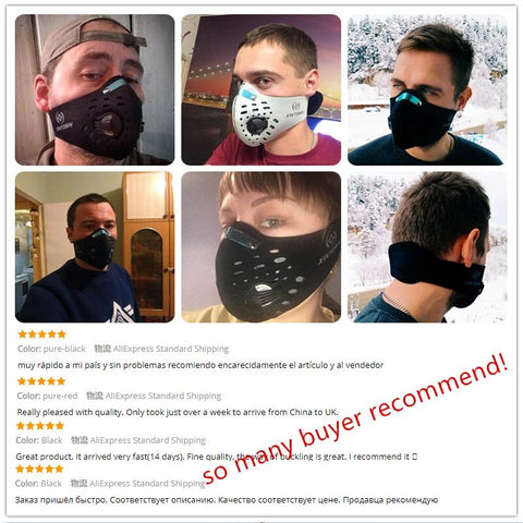 Image of Activated Carbon Dust-proof Cycling Face Mask Anti-Pollution Bicycle Bike Outdoor Running