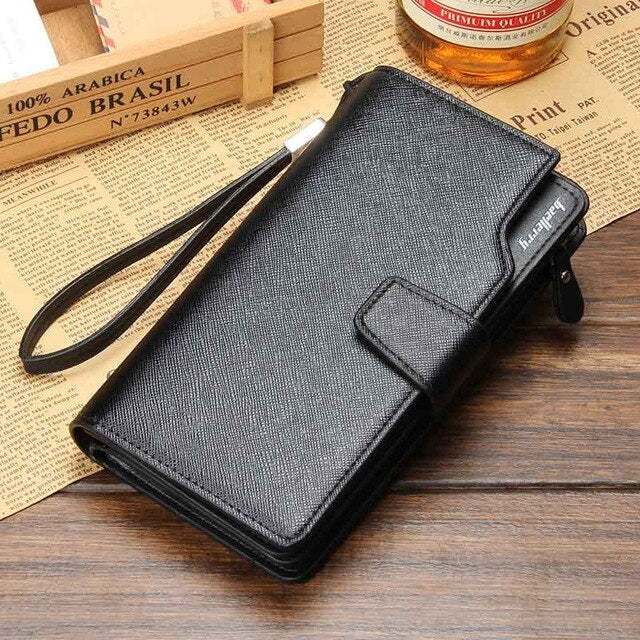 Leather long wallet multifunction