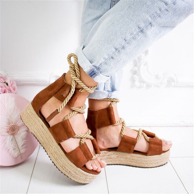 Espadrilles Women Sandals-7CM Heel