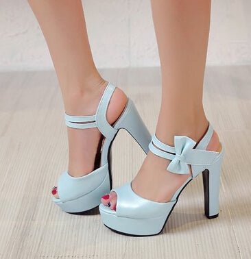 Image of High-heeled Fish Mouth Shoes