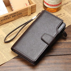 Leather long wallet multifunction