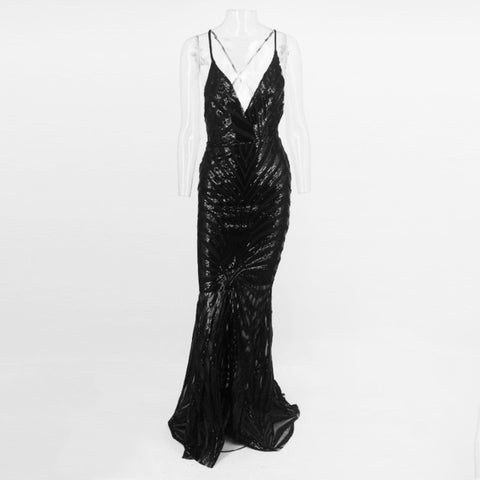Image of Elegant V Neck Dress