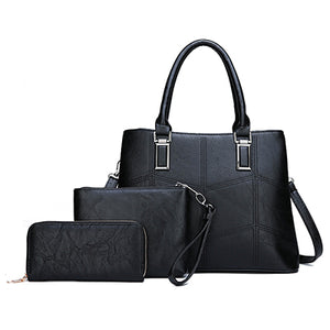 3 Sets Leather Women Handbags