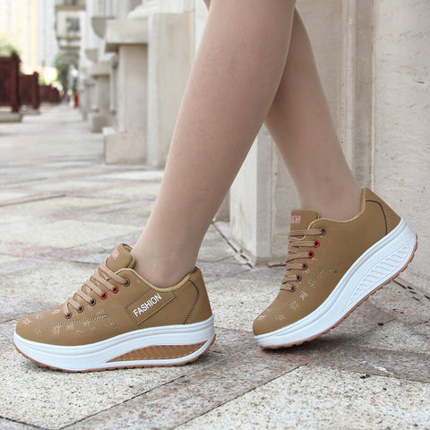 Image of Women thick bottom wedges sneakers