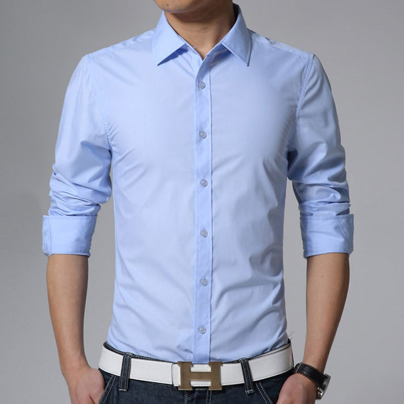 Men's Long Sleeve Fit Slim Shirt