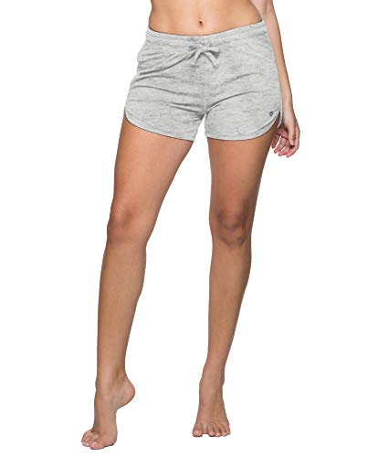 Colosseum Active Women's Simone Cotton Blend Yoga and Running Shorts (Black Floral, X-Small)