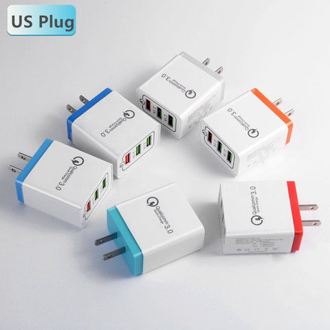 Image of 18 W USB Quick charge 3.0 5V 3A for Iphone 7 8 EU US Plug Mobile Phone Fast charger charging