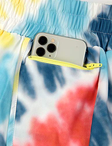 Blooming Jelly Womens Quick-Dry Running Shorts Sport Layer Elastic Waist Active Workout Shorts with Pockets 1.75" (x-Small, Army Green)