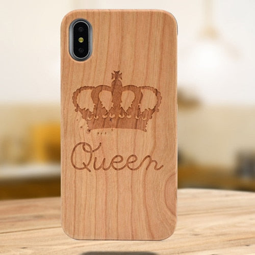 Laser Engraving Real Wood Cell Phone Case for iPhone
