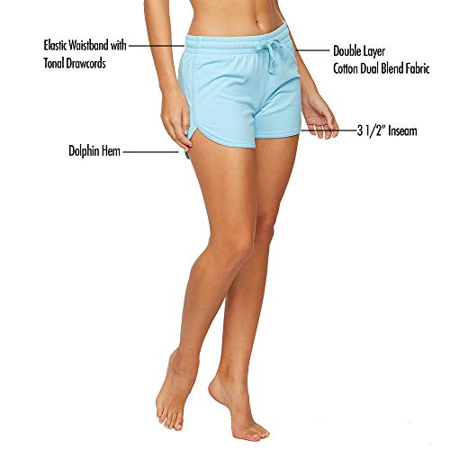 Colosseum Active Women's Simone Cotton Blend Yoga and Running Shorts (Black Floral, X-Small)