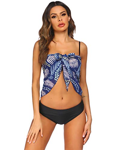 Ekouaer Women Short Sarongs Beach Wrap Sheer Chiffon Bikini Wrap Cover Ups Skirt for Swimwear Small