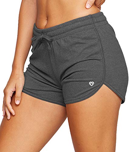 Colosseum Active Women's Simone Cotton Blend Yoga and Running Shorts (Black Floral, X-Small)