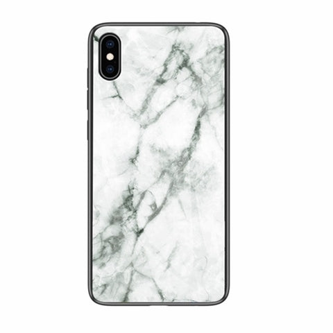 Image of Luxury Marble Phone Case for iPhone X Xs Max Glass PC pigeon Back Cover Silicone Soft