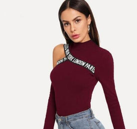 Cut Out Shoulder Top