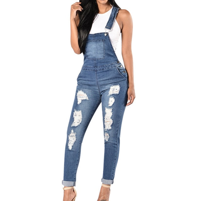 Women Overalls Cool Denim Jumpsuit
