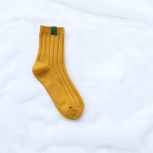 1Pair Warm Women Socks Striped