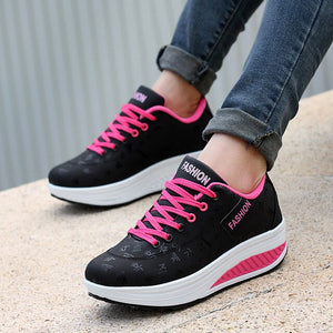 Women thick bottom wedges sneakers