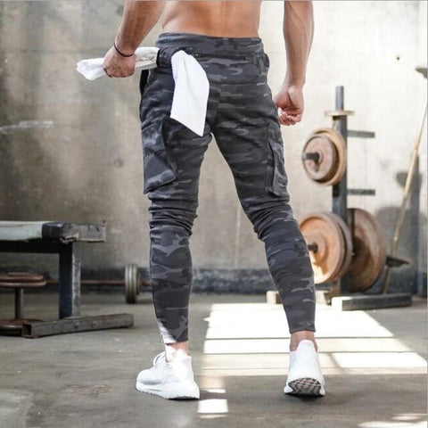 Image of Man Gyms Workout Fitness Cotton Trousers
