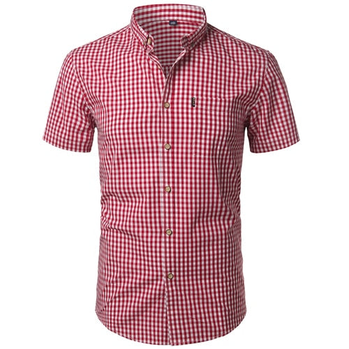 Short Sleeve Cotton Mens Dress Shirts