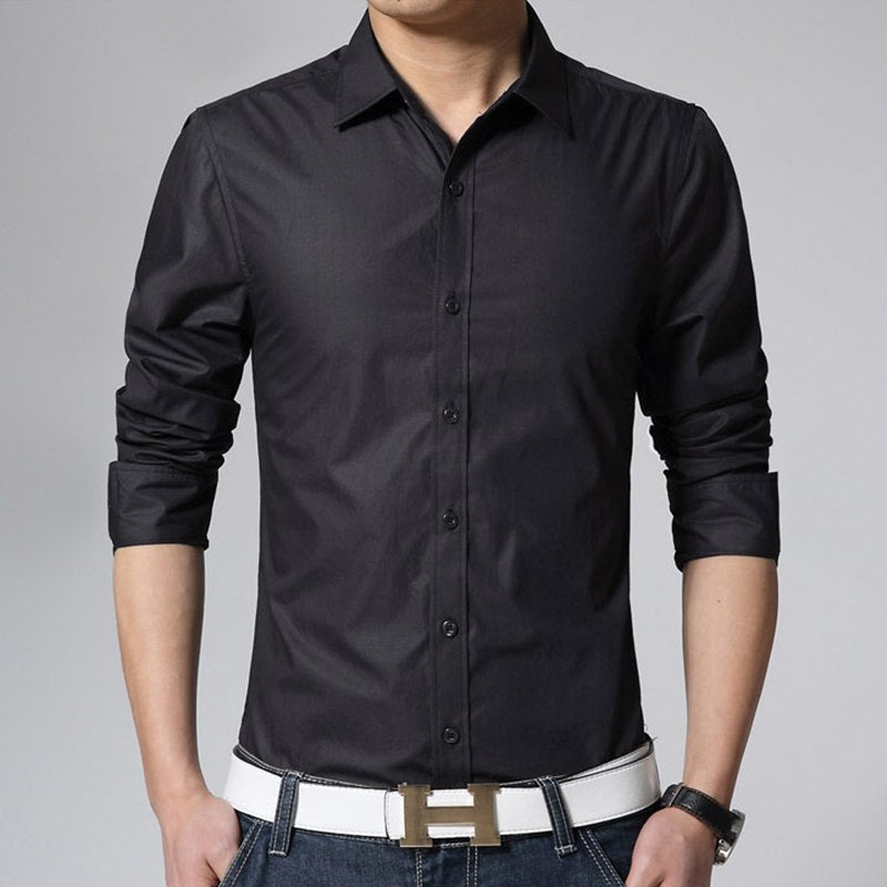 Men's Long Sleeve Fit Slim Shirt