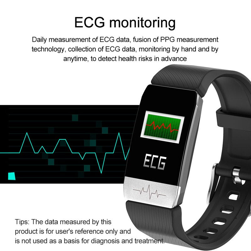 Smart Watch Band With Temperature Immune Measure ECG Heart Rate Blood Pressure