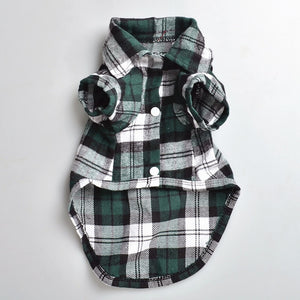 Plaid Dog Clothes Summer Dog Shirts for Small Medium Dogs Pet Clothing Yorkies Chihuahua Clothes