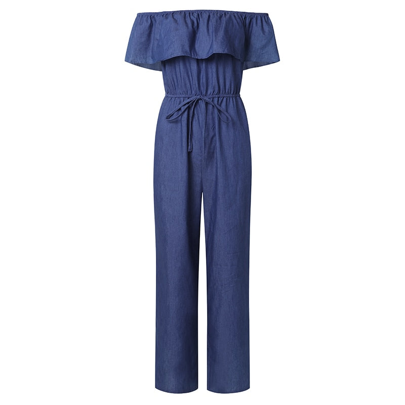 Jumpsuit Off Shoulder Ruffles Playsuit
