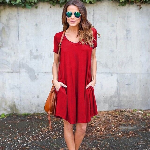 Women Casual Short Sleeve Dress