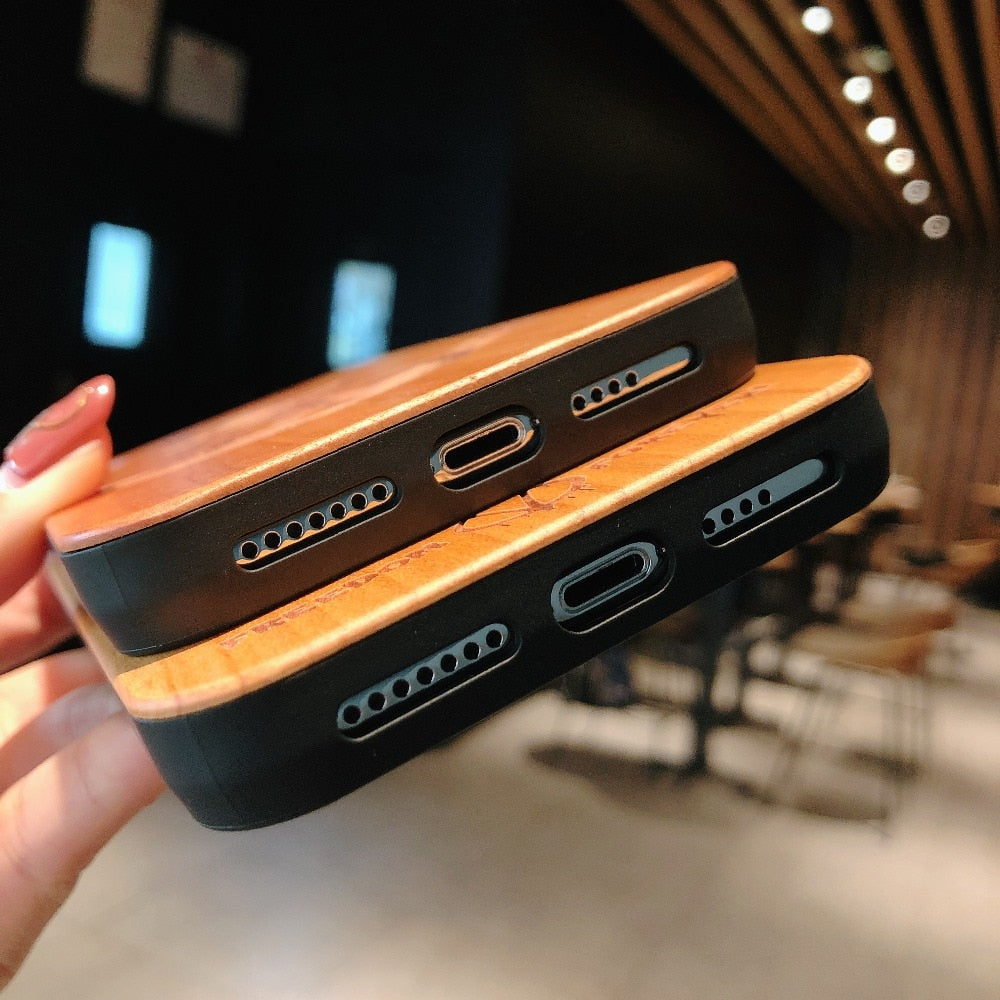 Laser Engraving Real Wood Cell Phone Case for iPhone