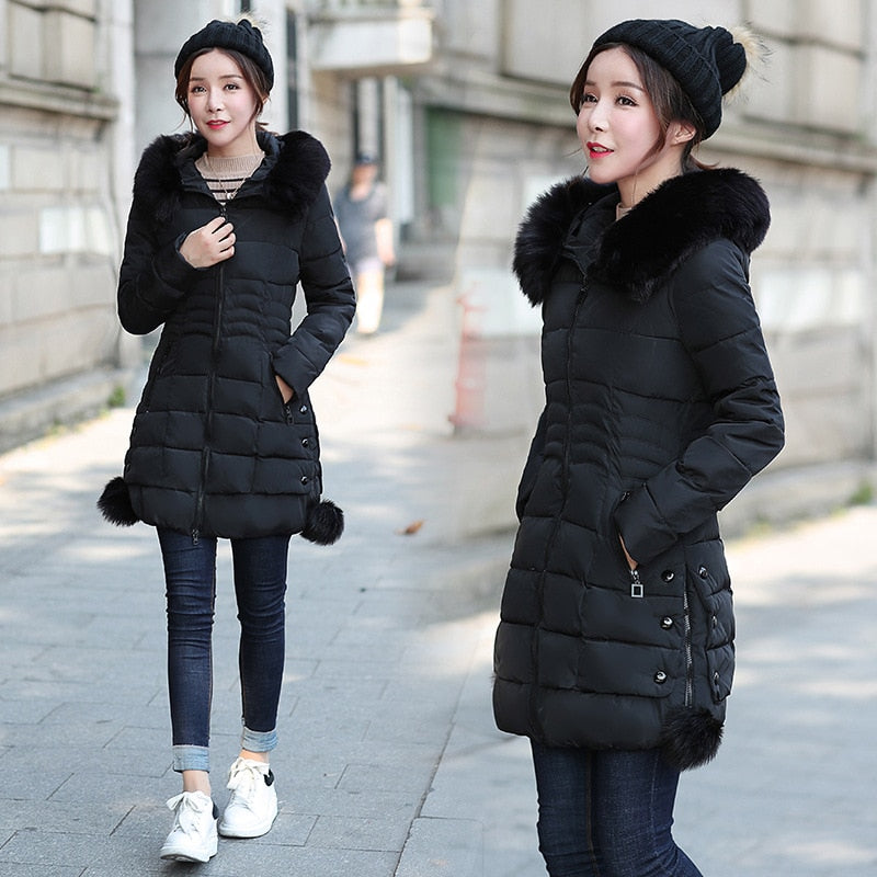 Faux Fur Parkas Women Jacket