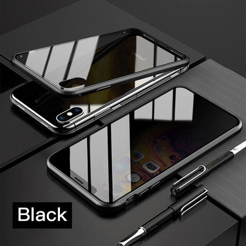 Image of Privacy Magnetische Gehard Glas Case voor iPhone