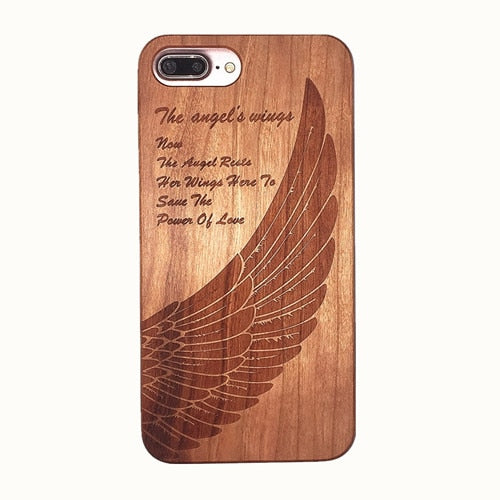 Laser Engraving Real Wood Cell Phone Case for iPhone