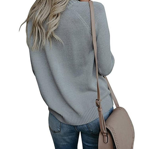 Image of Women Long Sleeve Slim Heart Knitted Sweaters