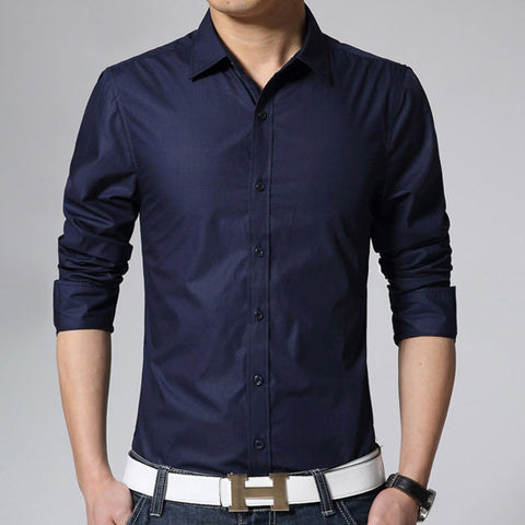 Image of Men's Long Sleeve Fit Slim Shirt