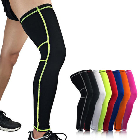 Image of Elastic Lycra Basketball Leg Warmers Calf Thigh Compression Sleeves Knee