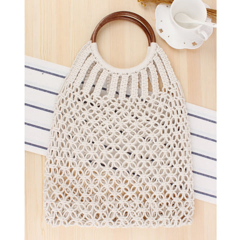 Image of Hand-knitted Hollow Handbag