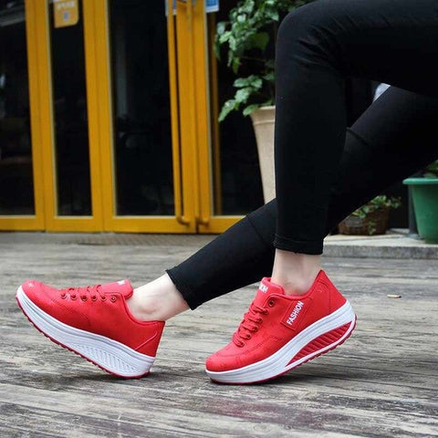 Image of Women thick bottom wedges sneakers
