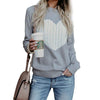 Women Long Sleeve Slim Heart Knitted Sweaters