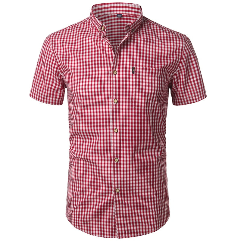 Short Sleeve Cotton Mens Dress Shirts